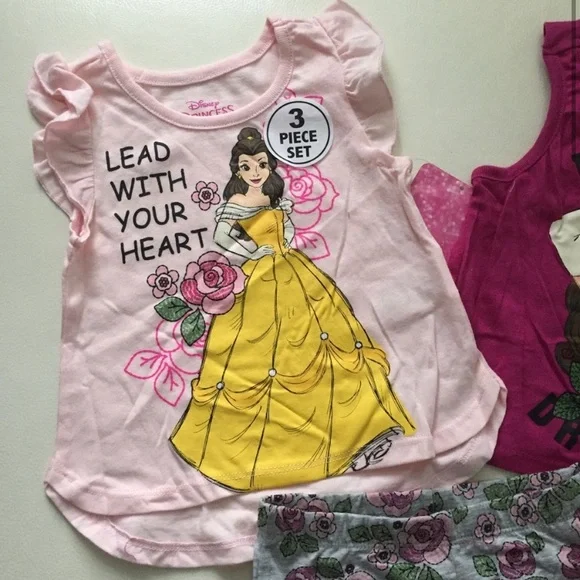 Disney Princess Belle Super Cute Pink Barbie Style 3-pieces Set 6200 - Picture 2 of 4